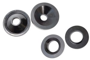 Jeep Rubicon Coil Spring Spacer Kit - Front + Rear - Fishbone Offroad - 0.75In Lift - Black - `07-`18